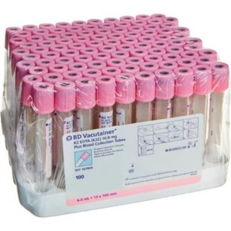 BECTON, DICKINSON AND CO BD Vacutainer Venous Blood Collection Tube 22, 1/2inW x 3-15/16inH 367899BX